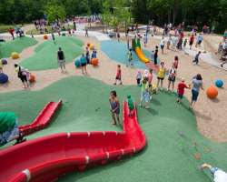 The park also owns a playground for the children. The park also owns a playground for the children. It is close to the Pavilion and features a statue of Winnie the Pooh. Due to this, a number of kids